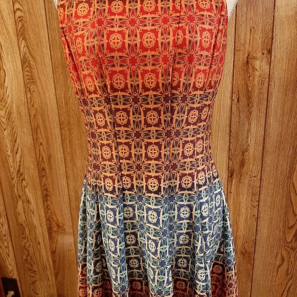 Julian Taylor Printed Dress (Size 6) - Picture 3 of 9